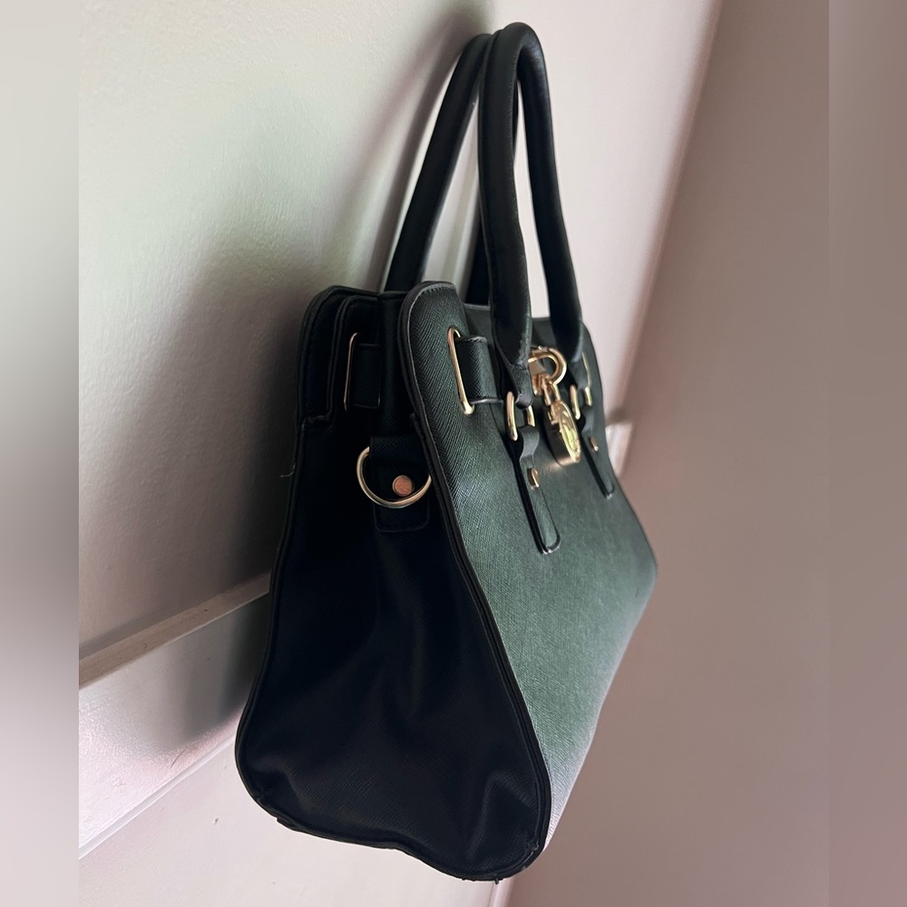Michael Kors Black Saffiano Satchel with Gold Hardware - Picture 2 of 3